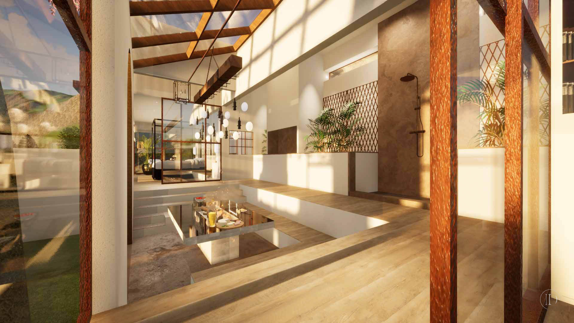 Mediterranean Residence interior Atrium