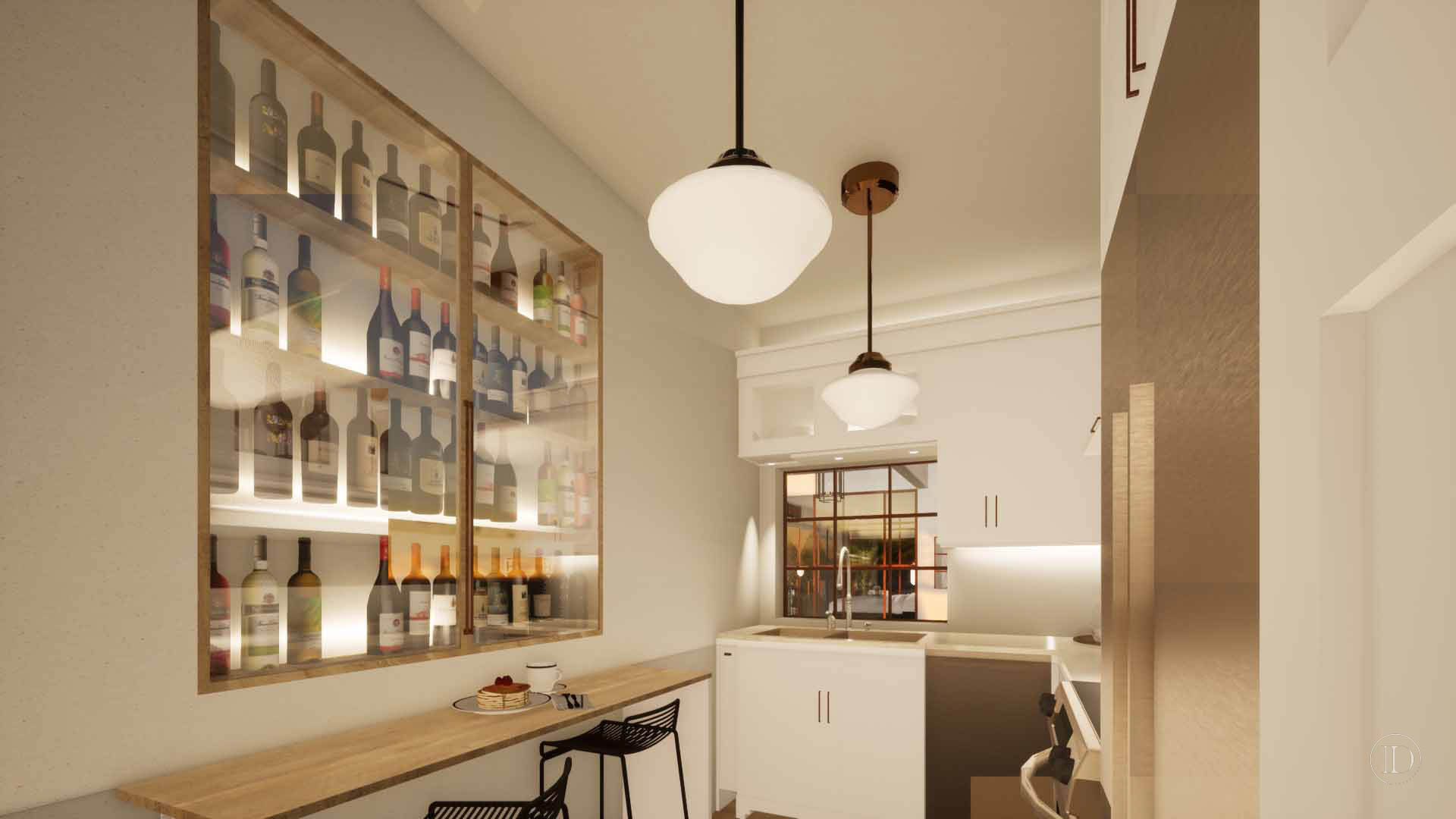 Mediterranean Residence interior Breakfast Bar