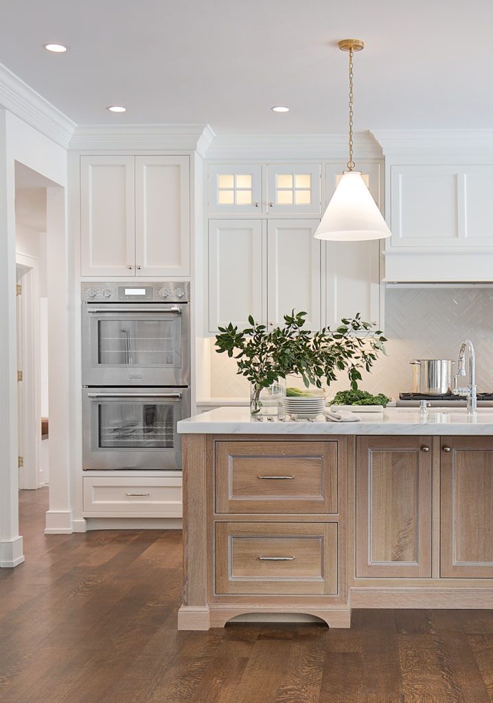 luxurious white and oak kitchen