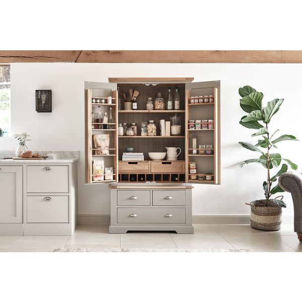 freestanding larder beige rustic